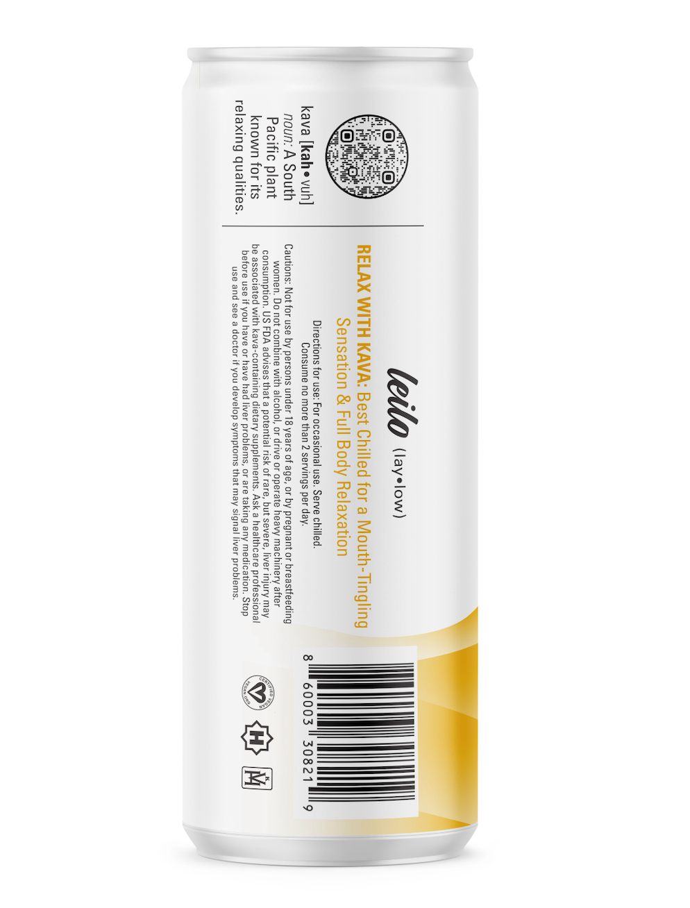Leilo - Lemon Ginger - Kava 355ml can
