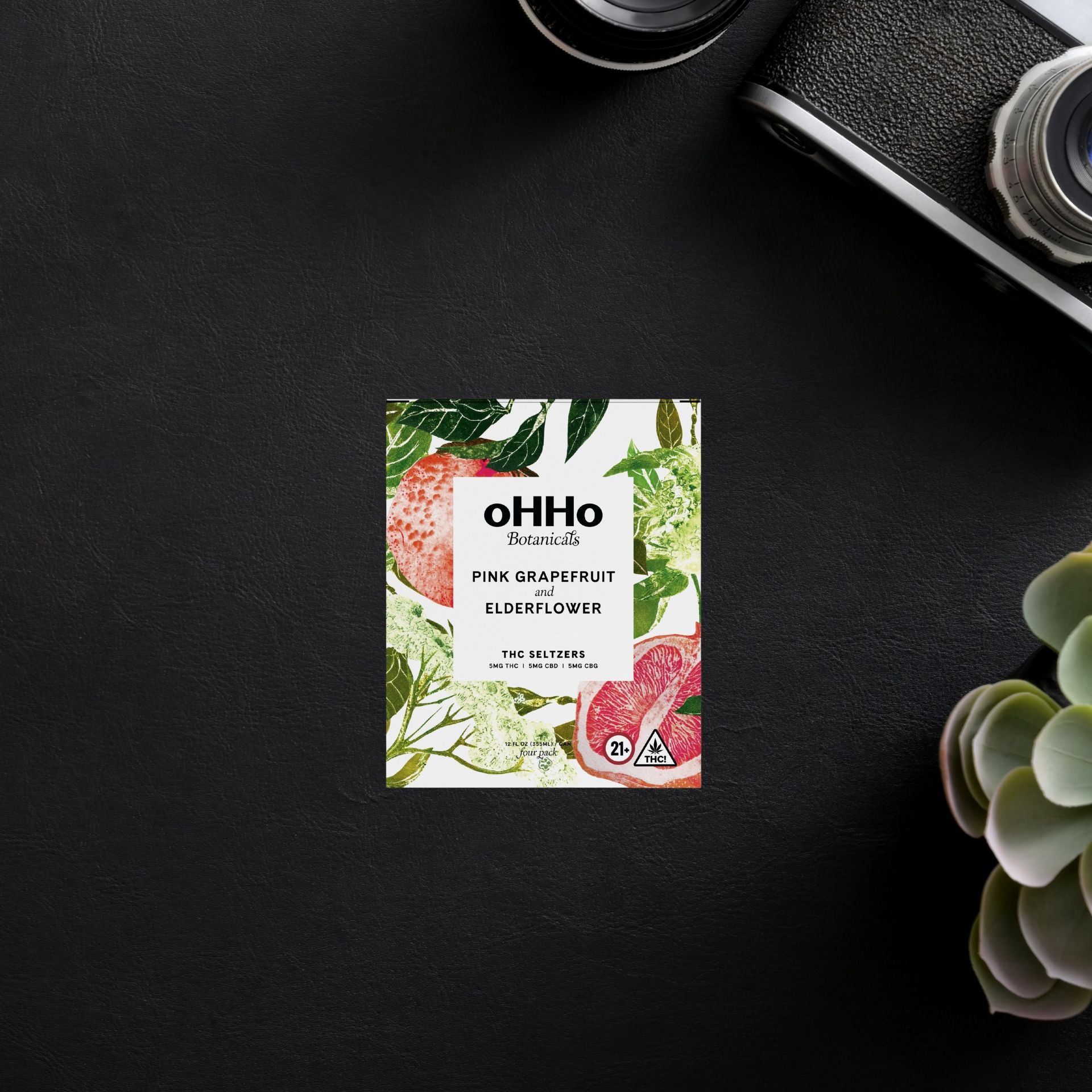 oHHo - Pink Grapefruit and Elderflower Infused Seltzer - 5mg 4pk