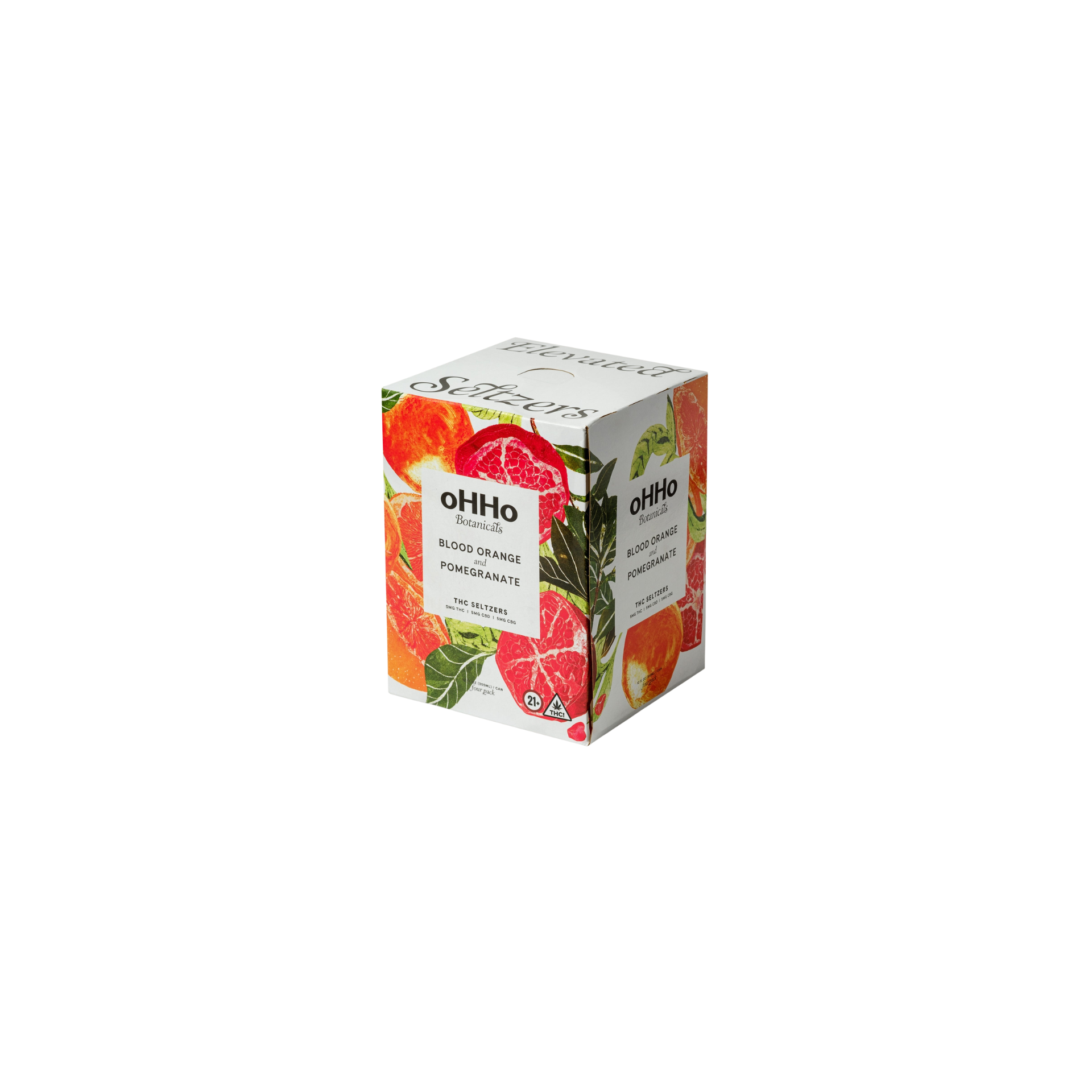 oHHo Blood Orange and Pomegranate Infused Seltzer - 3mg 4pk