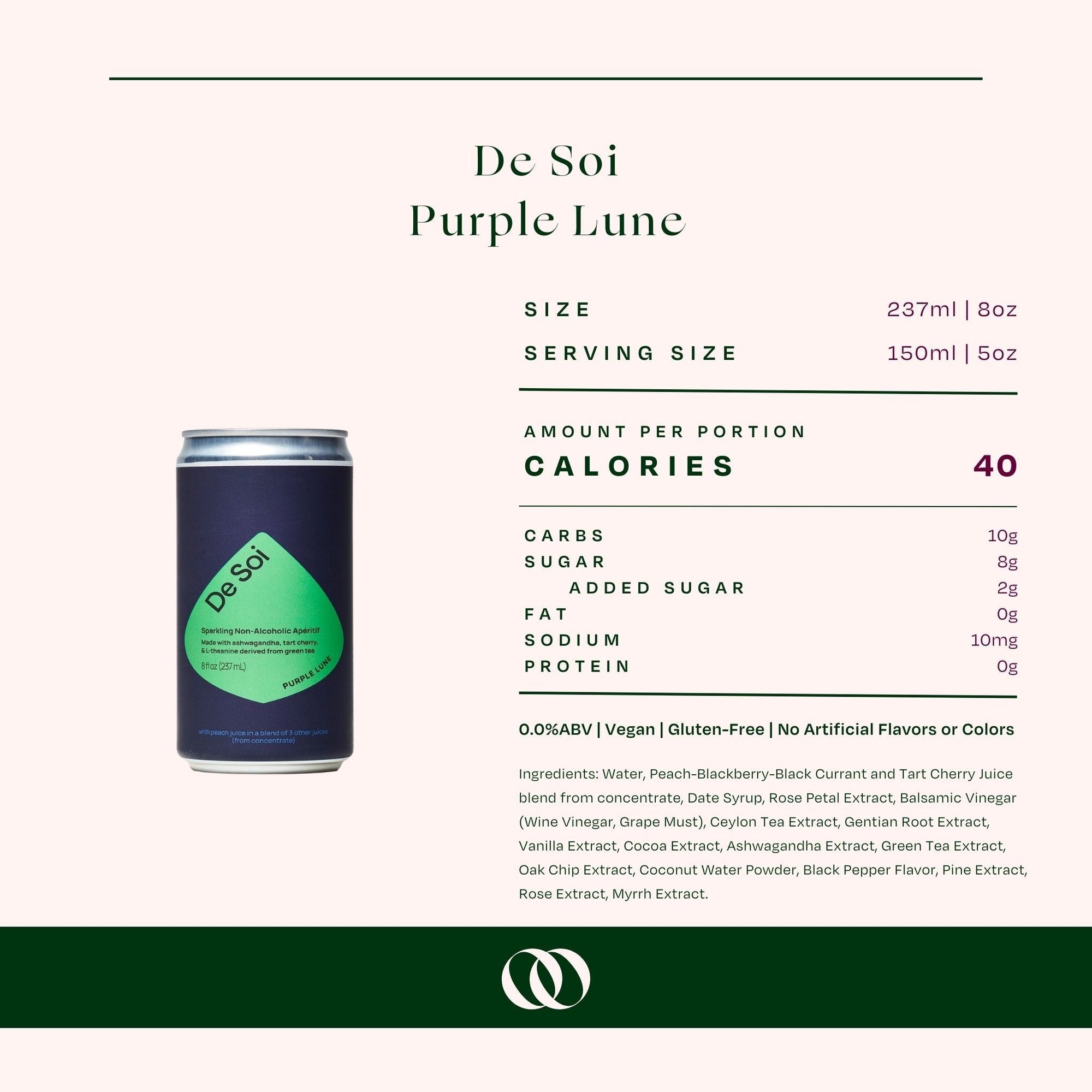 De Soi - Purple Lune Non - Alcoholic Apéritif - Can (4 - pack) - Buzz by Boisson