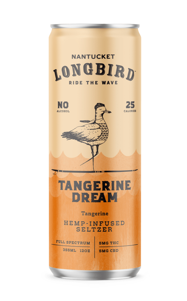 Nantucket Longbird - Tangerine Hemp Infused Seltzer - 12oz 4pk Can - Buzz by Boisson